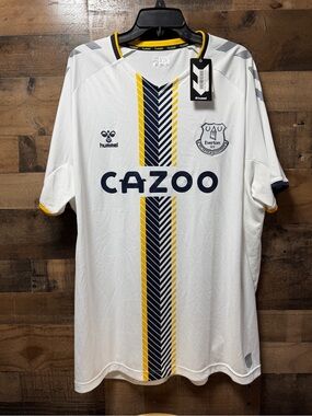 Everton FC Hummel 2021/22 3rd Shirt Jersey Mens 4XL White Cazoo NWT